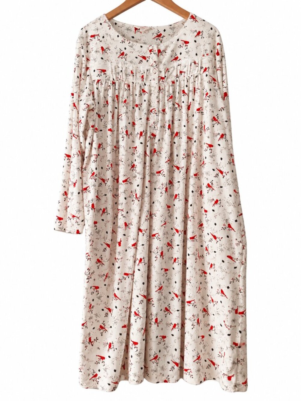 Secret Treasures White Red Cardinal Super Soft Christmas Nightgown Holiday 3X